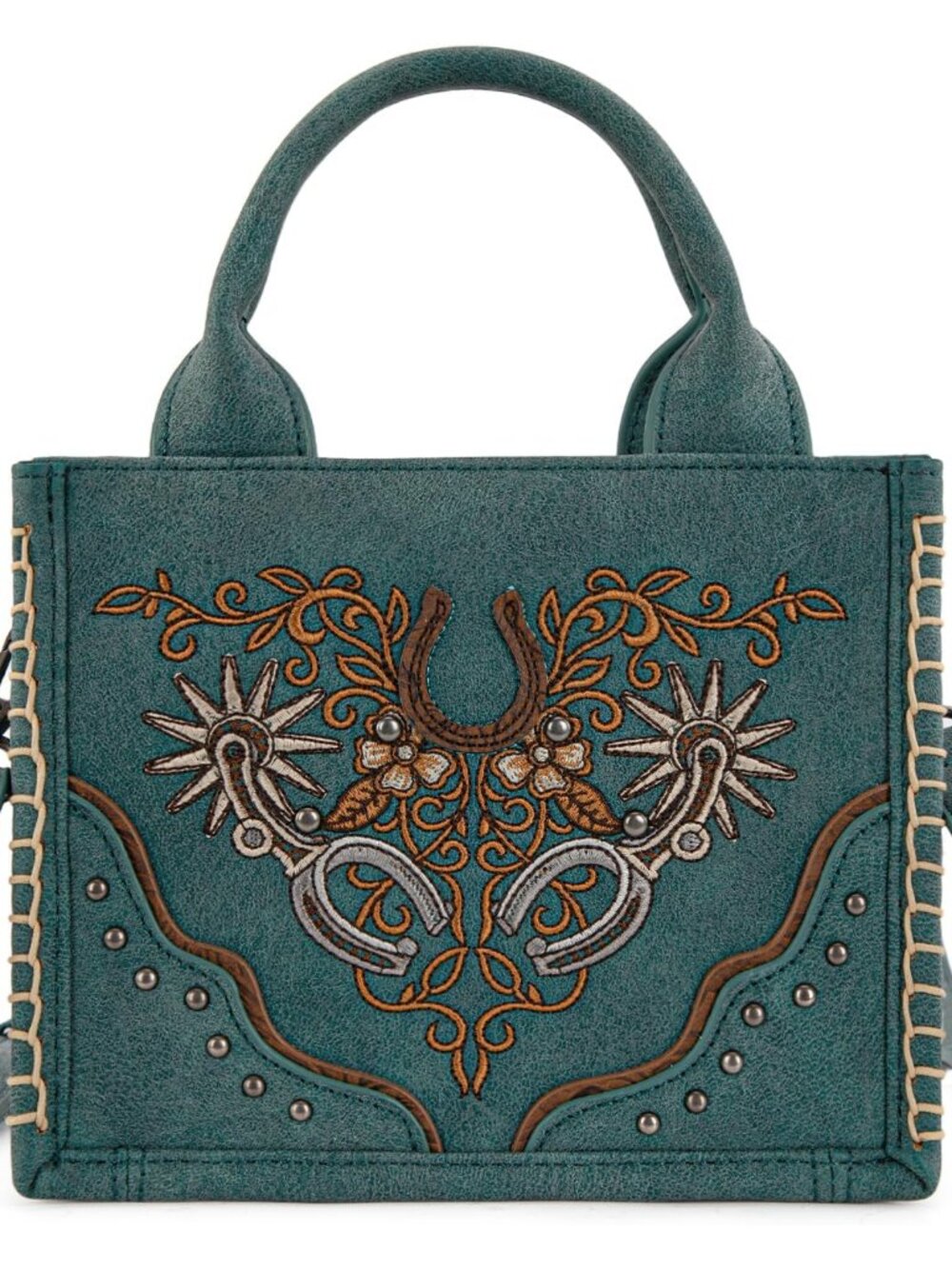 Mini Tote Bag Western Handbag Embroidered Crossbody Bag
